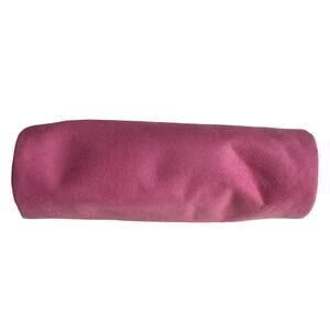 Clinique Pink Barrel Brush Case Makeup Bag Vegan Suede Travel Toiletry Pouch